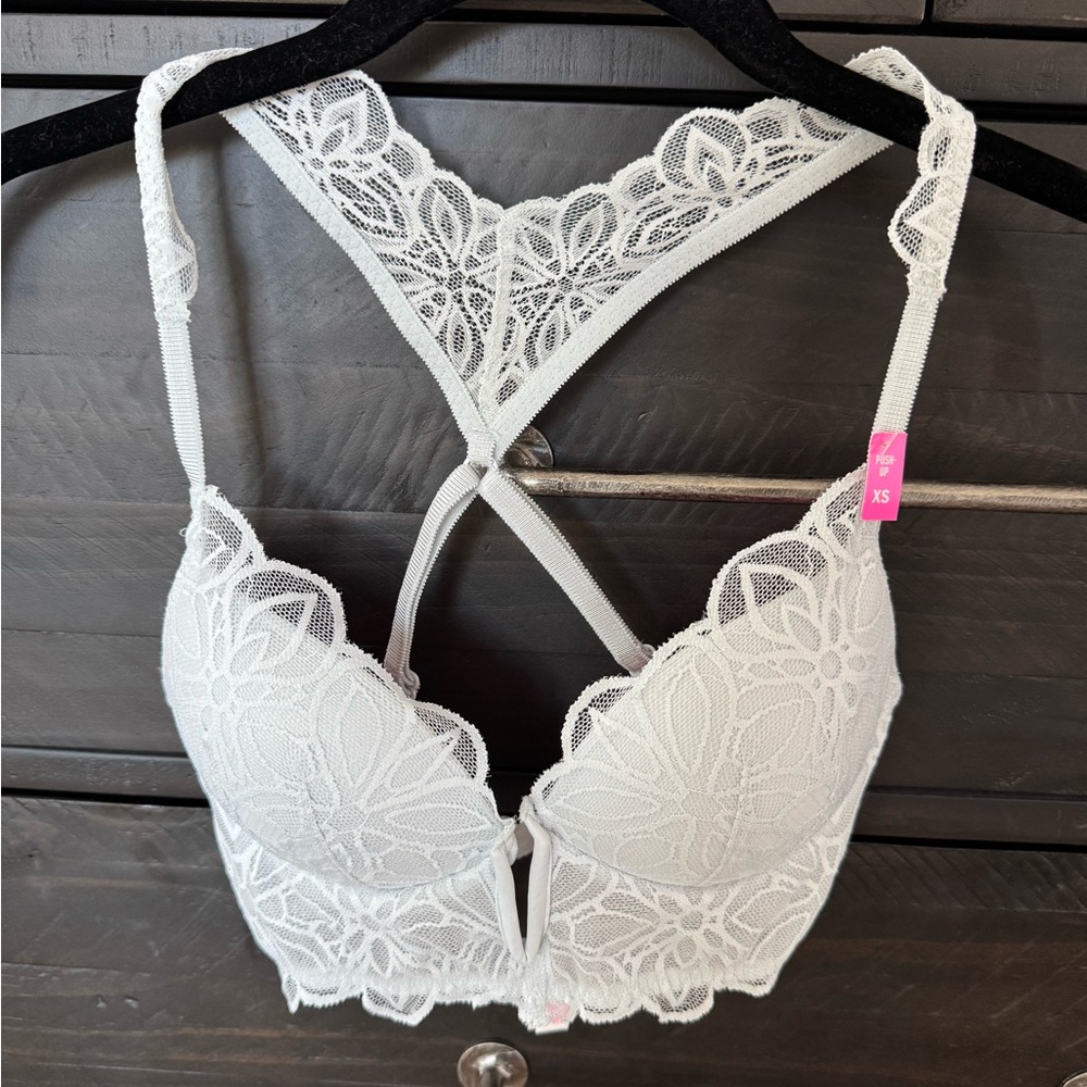 Elegant Lace Bralette - Pale Blue